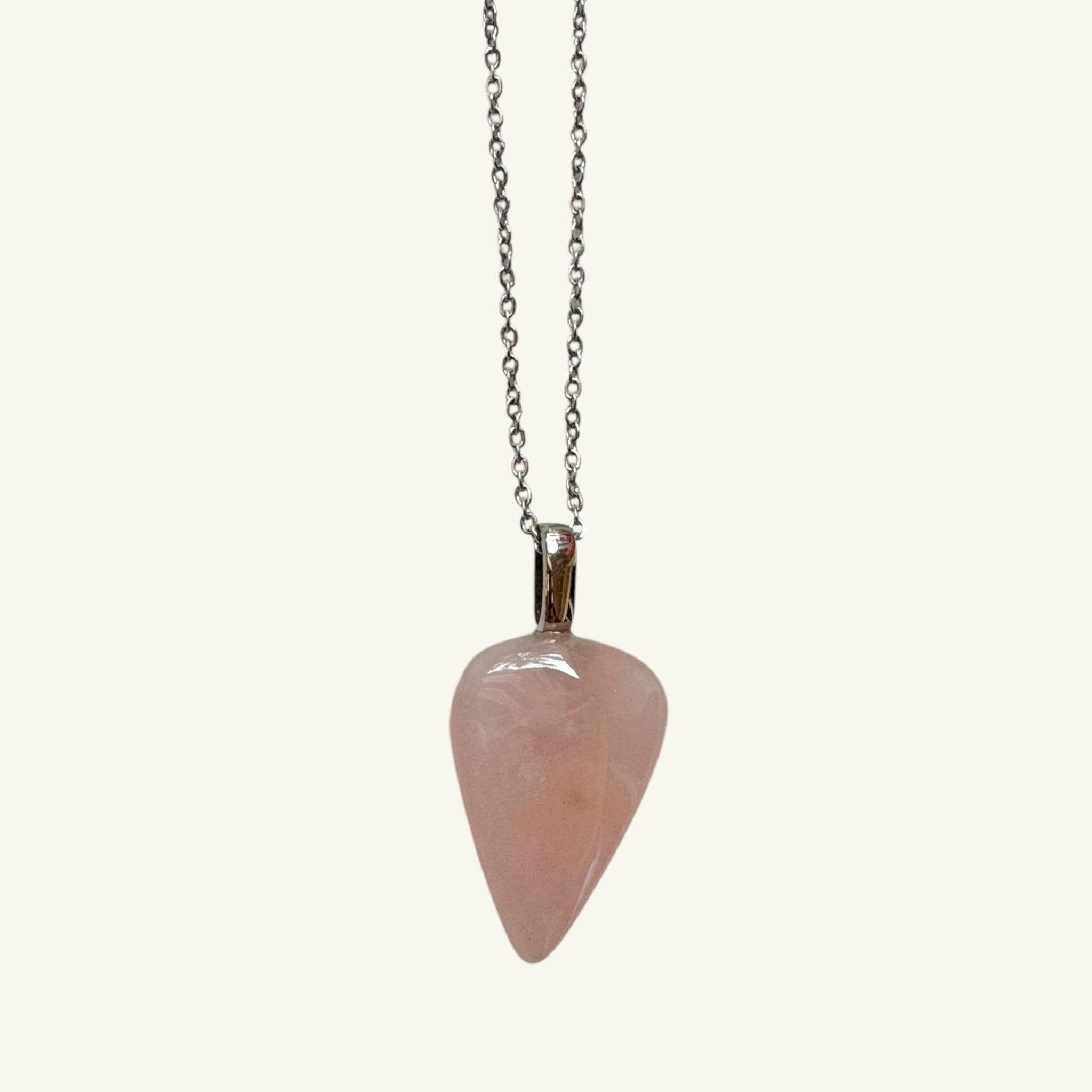Collana quarzo rosa 30x20 mm Sharifa Crystals